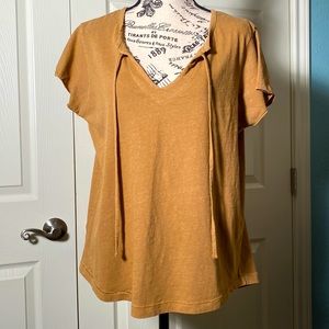 Sundance cotton linen blend hi-low top